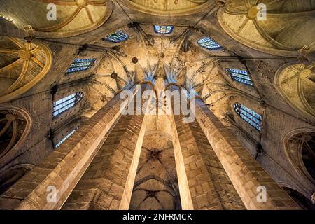 Barcelone. Catalogne. Espagne. L'église de Santa Maria del Mar (Sainte Marie de la mer) Banque D'Images