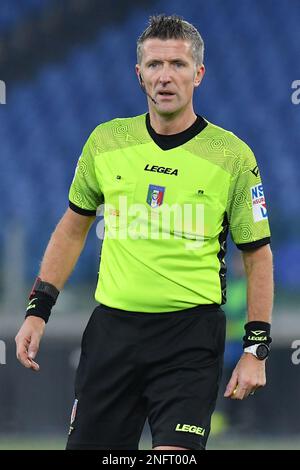 Rome, Latium. 11th févr. 2023. Arbitre Daniele Orsato pendant la série Un match entre SS Lazio et Atalanta au stade Olimpico à Rome, Italie, 11st février 2023. (Credit photo AllShotLive/Sipa USA) Credit: SIPA USA/Alay Live News Banque D'Images