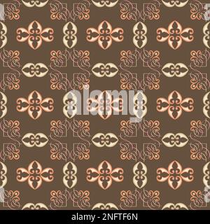 Motifs échantillons pour tissus, intérieurs, céramiques et meubles dans le style arabe. Goûtez l'ornement traditionnel des peuples et des pays d'Asie, Illustration de Vecteur