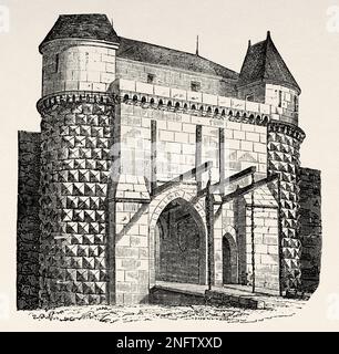 Porte Saint-Jean, Provins, Seine-et-Marne, France. Les arts du Moyen-âge et à la période de la Renaissance par Paul Lacroix, 1874 Banque D'Images