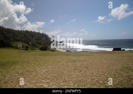 Souillac, Plage de gris, Bel Hombre, Ile Maurice, Afrique, 9 février 2023, vue sur le paysage de cette belle plage Banque D'Images