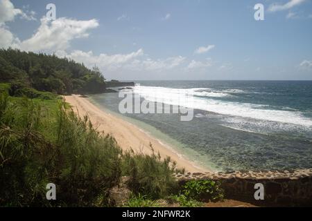 Souillac, Plage de gris, Bel Hombre, Ile Maurice, Afrique, 9 février 2023, vue sur le paysage de cette belle plage Banque D'Images