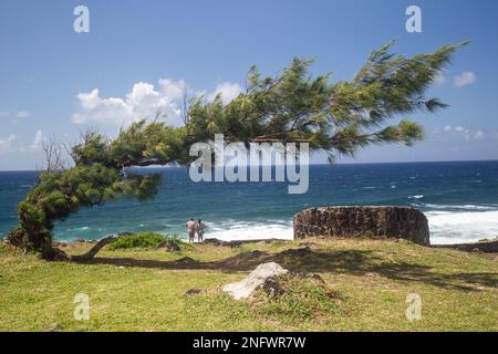 Souillac, Plage de gris, Bel Hombre, Ile Maurice, Afrique, 9 février 2023, vue sur le paysage de cette belle plage Banque D'Images