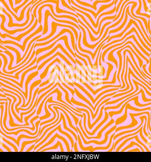 Schéma vectoriel fluide psychédélique. Rayures déformées. Arrière-plan ondulé abstrait en style nft métaverse. Illusion optique avec effet de tourbillon. Illustration de Vecteur