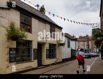 Knaresborough, un marché et une ville thermale et une paroisse civile dans le Borough de Harrogate, dans le North Yorkshire, en Angleterre, sur la rivière Nidd. Banque D'Images