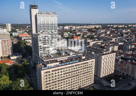 Hôtel Katowice et Courtyard by Marriott Katowice City Center hôtel à Altus bourgeonnement dans la ville de Katowice, région de Silésie en Pologne Banque D'Images