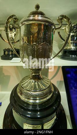 Visite du musée du FC Barcelone à l'arène Camp Nou Banque D'Images