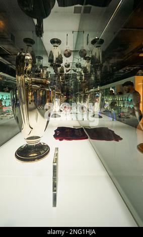 Visite du musée du FC Barcelone à l'arène Camp Nou Banque D'Images