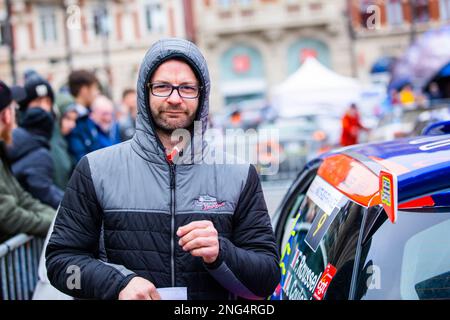 Bethune, France. 17th févr. 2023. ROUSSEL Frederic, COULOMBEL Antoine, Citroën DS3 Rally2, portrait de la finale de la coupe de France des Rallyes - Béthune 2022, de 17 février au 18, 2023 autour de Béthune, France - photo Damien Saulnier / DPPI crédit: DPPI Media / Alamy Live News Banque D'Images