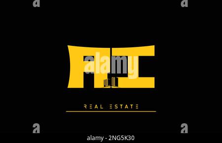 Lettres de l'immobilier initiales Monogram logo ai , IA Illustration de Vecteur