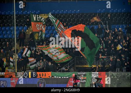 Pise, Italie. 17th févr. 2023. Fans Venezia pendant l'AC Pise vs Venezia FC, football italien série B match à Pise, Italie, 17 février 2023 crédit: Agence de photo indépendante / Alamy Live News Banque D'Images