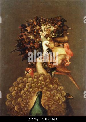 Air de Giuseppe Arcimboldo, une partie des quatre séries Elemenst peintes pour Maximilian II, le Saint empereur romain Banque D'Images