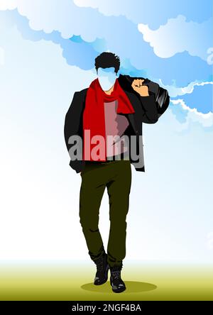 Abstrait beau homme sans visage. Illustration de Vector 3D Illustration de Vecteur