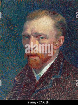 Autoportrait (1887) par Vincent van Gogh (néerlandais, 1853-1890) image de très haute qualité Banque D'Images
