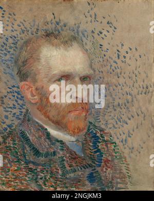 Autoportrait (1887) par Vincent van Gogh (néerlandais, 1853-1890) image de très haute qualité Banque D'Images