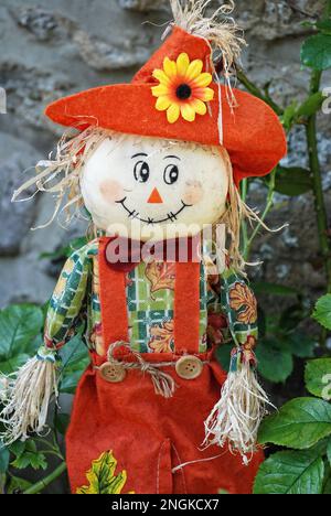 Des fracas trouvés sur la piste des fracas lors du festival annuel Kettlewell Scarecrow qui s'est tenu en août dans les Yorkshire Dales, dans le North Yorkshire Banque D'Images