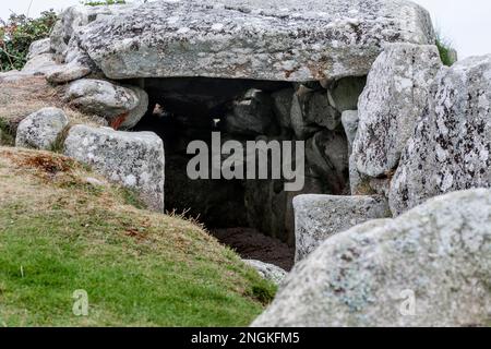 Bants Carn ; Scilly Isles ; Royaume-Uni Banque D'Images