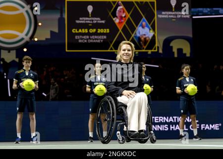 ROTTERDAM - Esther Vergeer sera ajouté à la classe International tennis Hall of Fame de 2023, le sixième jour du tournoi de tennis ABN AMRO Open à Ahoy. AP SANDER KING Banque D'Images