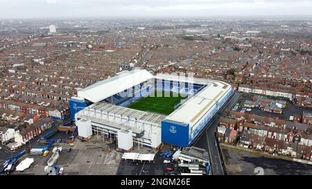 Liverpool, Royaume-Uni. 18th févr. 2023. Drone Gas de Goodison Park pendant le match de la Premier League à Goodison Park, Liverpool. Crédit photo à lire: Gary Oakley/Sportimage crédit: Sportimage/Alay Live News Banque D'Images