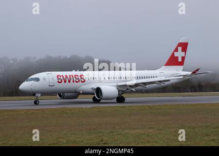 HB-JCO Airbus A.9-300 aéroport de Bristol Suisse EGGD 18/02/2023 Banque D'Images