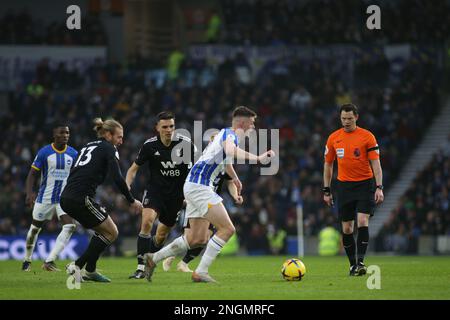 Brighton et Hove, Royaume-Uni. 18th févr. 2023. Lors du match de la Premier League entre Brighton et Hove Albion et Fulham au stade communautaire American Express, Brighton et Hove, en Angleterre, le 18 février 2023. Photo par Pedro Soares. Utilisation éditoriale uniquement, licence requise pour une utilisation commerciale. Aucune utilisation dans les Paris, les jeux ou les publications d'un seul club/ligue/joueur. Crédit : UK Sports pics Ltd/Alay Live News Banque D'Images