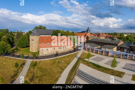 Château de Harzgerode dans les montagnes Selketal Harz Banque D'Images