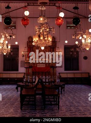 La Synagogue Paradesi (descendants des Juifs européens) a été construite en 1568, à A. D. Kerala, Kochi, Cochin, en Inde Banque D'Images