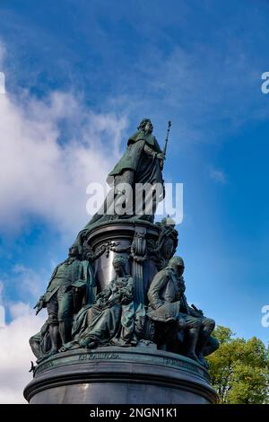 Saint-pétersbourg Russie. Monument de Catherine II sur la Perspective Nevski Banque D'Images