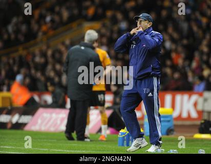 Stoke City Manager Tony Puis Barclays Premier League - Wolverhampton Wanderers c. Stoke City 17/12/2011 Banque D'Images