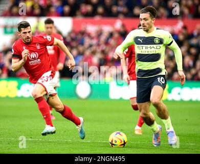 Nottingham, Royaume-Uni. 18th févr. 2023. ****Lors du match de la Premier League entre Nottingham Forest et Manchester City au City Ground, Nottingham, Angleterre, le 18 février 2023. Photo de Mark Dunn. Utilisation éditoriale uniquement, licence requise pour une utilisation commerciale. Aucune utilisation dans les Paris, les jeux ou les publications d'un seul club/ligue/joueur. Crédit : UK Sports pics Ltd/Alay Live News Banque D'Images