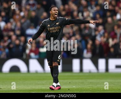 Birmingham, Royaume-Uni. 18th févr. 2023. Gabriel d'Arsenal pendant le match de la Premier League à Villa Park, Birmingham. Crédit photo à lire : Darren Staples/Sportimage crédit : Sportimage/Alay Live News Banque D'Images