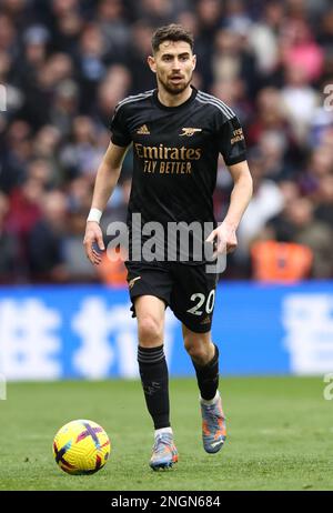 Birmingham, Royaume-Uni. 18th févr. 2023. Jorginho d'Arsenal lors du match de la Premier League à Villa Park, Birmingham. Crédit photo à lire : Darren Staples/Sportimage crédit : Sportimage/Alay Live News Banque D'Images