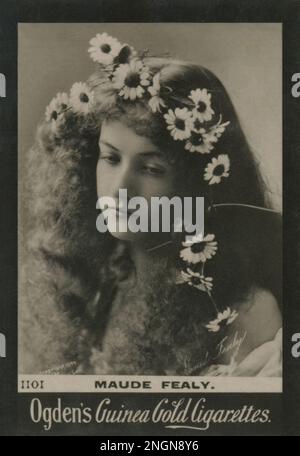 Maude Fealy as Ophelia - photo de James Purdy (Boston) 1899 - restauré à partir de la carte originale de la Guinée Gold d'Ogden #1101 par le photographe Montana Banque D'Images