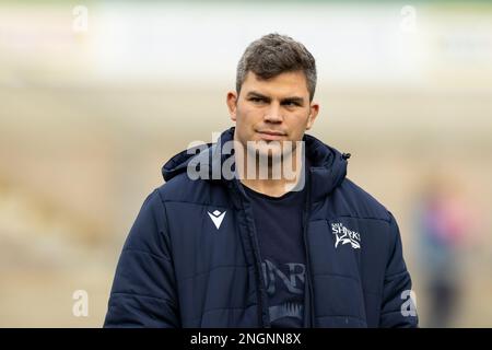 Northampton, Royaume-Uni. 18th févr. 2023. Jono Ross de sale Sharks en avance sur le Gallagher Premiership Match Northampton Saints vs sale Sharks à Franklin's Gardens, Northampton, Royaume-Uni, 18th février 2023 (photo de Nick Browning/News Images) à Northampton, Royaume-Uni, le 2/18/2023. (Photo de Nick Browning/News Images/Sipa USA) crédit: SIPA USA/Alay Live News Banque D'Images