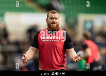 Northampton, Royaume-Uni. 18th févr. 2023. Robbie Smith de Northampton Saints avant le match de Premiership de Gallagher Northampton Saints vs sale Sharks at Franklin's Gardens, Northampton, Royaume-Uni, 18th février 2023 (photo de Nick Browning/News Images) à Northampton, Royaume-Uni, le 2/18/2023. (Photo de Nick Browning/News Images/Sipa USA) crédit: SIPA USA/Alay Live News Banque D'Images