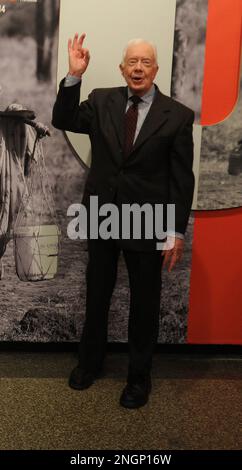 Manhattan, États-Unis d'Amérique. 14th janvier 2015. NEW YORK, NY - JANVIER 12: L'ancien président Jimmy carter assiste à la conférence de presse "compte à rebours à zéro: Vaincre la maladie" au Musée américain d'Histoire naturelle sur 12 janvier 2015 à New York. Personnes: Ancien président Jimmy carter crédit: Storms Media Group/Alay Live News Banque D'Images