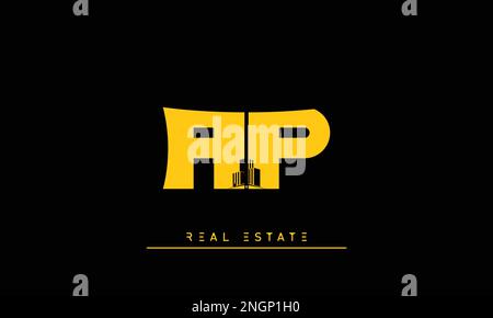 Lettres immobilières initiales Monogram logo AP , PA Illustration de Vecteur