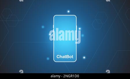 Chatbot ai technologie de l'intelligence artificielle hitech concept. Application chatbot Smart bot, ouvert ai, ligne, technologie Résumé, vecteur. conception pour Illustration de Vecteur