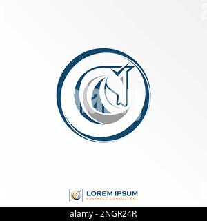 Unique et simple tête de cheval dans le cercle de coupe image graphique icône logo design abstrait concept vecteur stock animal ou ferme Illustration de Vecteur