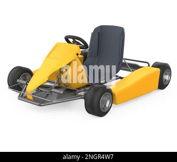 Voiture de course de kart isolée Banque D'Images