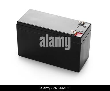 batterie pour alimentation sans coupure sur un arrière-plan blanc isolé Banque D'Images