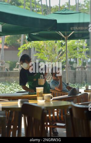 Starbucks Coffee Shop Central Festival Mall Pattaya Thaïlande Banque D'Images