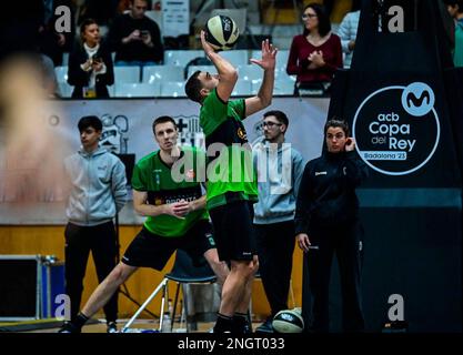 Badalona, Espagne. 18th févr. 2023. Coupe du roi d’Espagne ballon de basket-ball demi-finale contre Joventut et Lenovo Ténérife, au Pavillon olympique de Badalona, 18 février 2023 900/Cormon crédit de presse: CORDONE PRESSE/Alay Live News Banque D'Images
