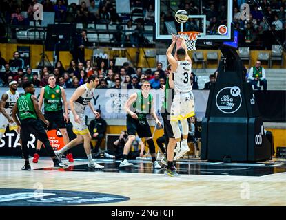 Badalona, Espagne. 18th févr. 2023. Coupe du roi d’Espagne ballon de basket-ball demi-finale contre Joventut et Lenovo Ténérife, au Pavillon olympique de Badalona, 18 février 2023 900/Cormon crédit de presse: CORDONE PRESSE/Alay Live News Banque D'Images