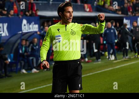 Pampelune, Espagne. 18th févr. 2023. Sports. Football. Pendant le match de football de la Liga Santander entre CA Osasuna et le Real Madrid CF a joué au stade El Sadar à Pampelune (Espagne) sur 18 février 2023. Crédit: Iñigo Alzugaray/CordonPress crédit: CORDONNON PRESSE/Alamy Live News Banque D'Images