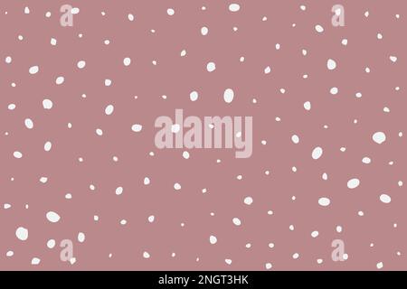 un arrière-plan rose sombre à pois aléatoires, des points noirs et des points friches sur une illustration vectorielle rose Illustration de Vecteur
