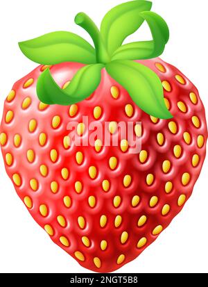 Icône Emoji Emoticon, dessin animé aux fraises Illustration de Vecteur