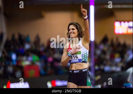 Madrid, Madrid, Espagne. 18th févr. 2023. Maria Del Mar Jover dans le long concours de saut lors des Championnats d'athlétisme en salle .Spanish célébrés à Madrid, Espagne au stade de Gallur le samedi 18 février 2022 (Credit image: © Alberto Gardin/ZUMA Press Wire) USAGE ÉDITORIAL SEULEMENT! Non destiné À un usage commercial ! Banque D'Images