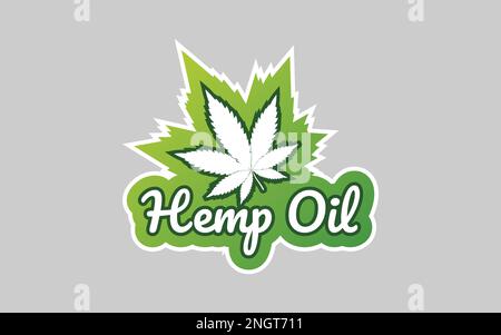 Logo CBD, icône ou symbole pour modèle d'étiquette d'huile cbd, marijuana, étiquette d'huile de chanvre, icône cbd pour applications et toile et vecteur d'huile de bouteille cbd Illustration de Vecteur