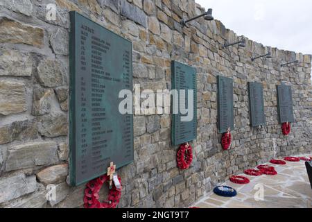 1982 Monument commémoratif de la libération à Stanley Banque D'Images